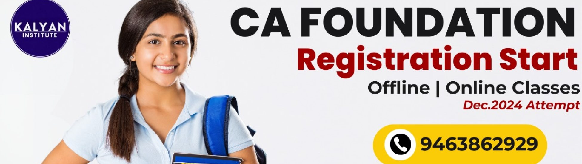 CA Foundation registration online | offline classes